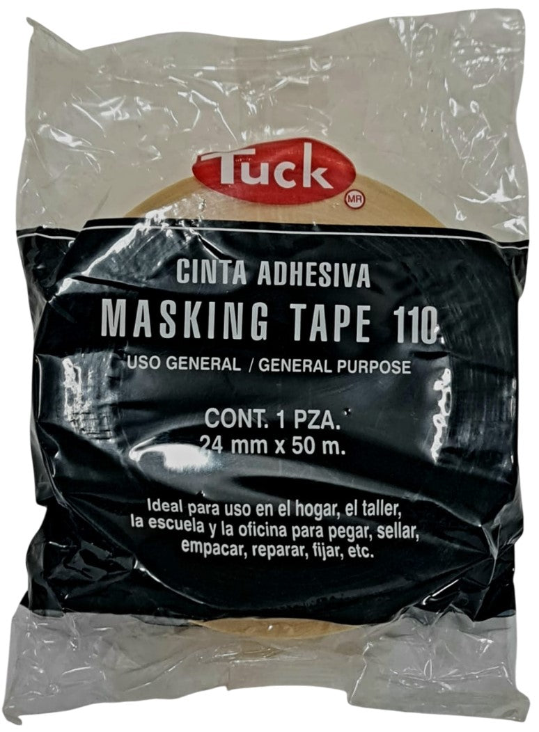 Cinta Adhesiva Masking 110 Crema 24mm×50m Tuck® 101020 Pieza 721672001101 01