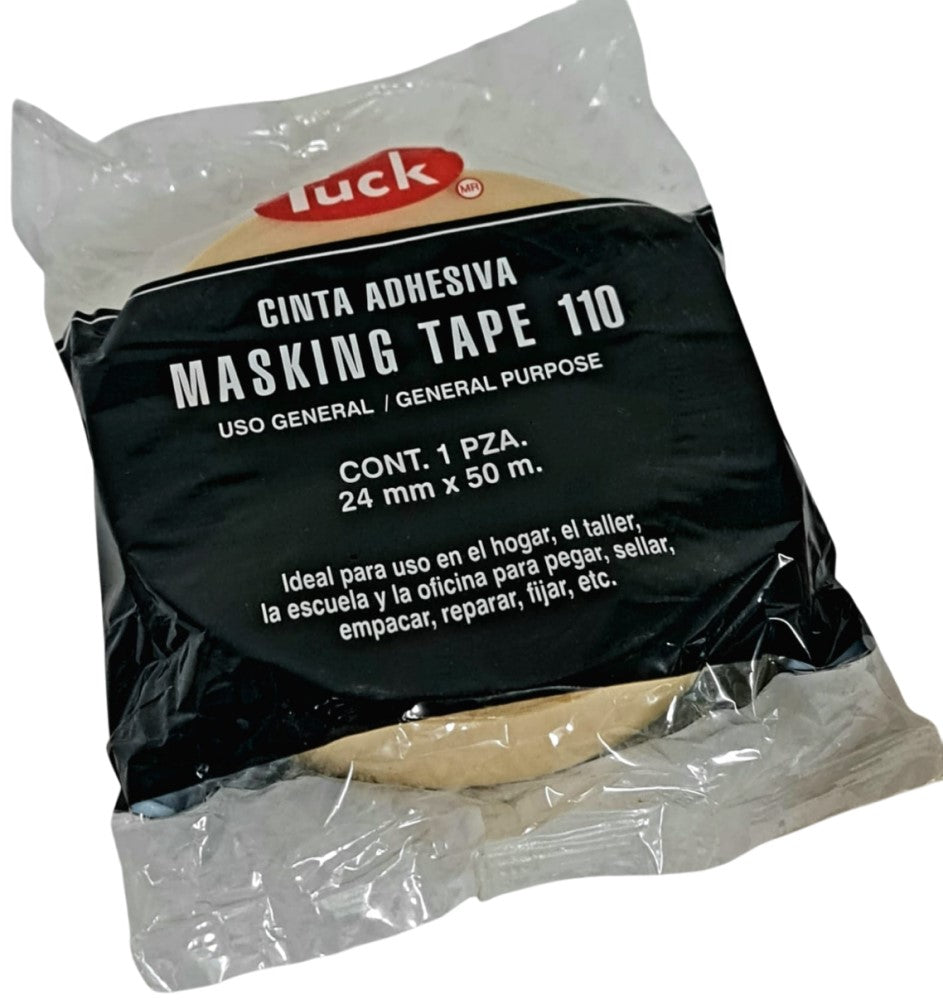 Cinta Adhesiva Masking 110 Crema 24mm×50m Tuck® 101020 Pieza 721672001101 02