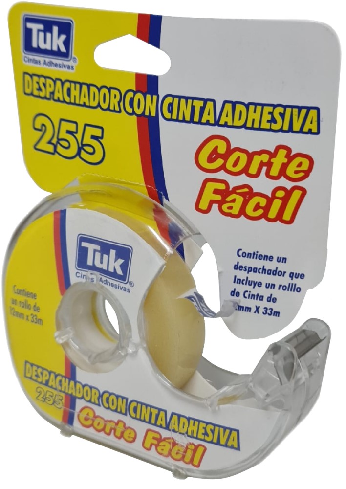 Cinta Adhesiva 255 Corte Fácil Despachad Transparente 12mm×33m Tuk® 265570 [Pieza] 721672007738