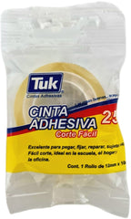 Cinta Adhesiva 255 Corte Fácil Transparente 12mm×10m Tuk® 265505 [Pieza] 721672004041
