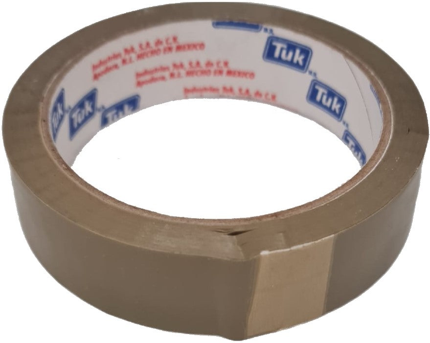 Cinta Adhesiva Empaque 185 Canela 24mm×50m Tuk® 185 Pieza 01