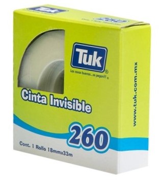 Cinta Adhesiva Invisible 260 Invisible 18mm×33m Tuk® 266081 Pieza 721672022601