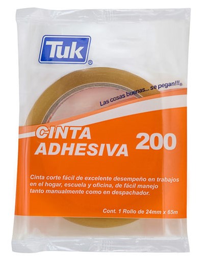Cinta Adhesiva 200 Transparente 24mm×65m Tuk® 260010 Pieza 721672027255 01