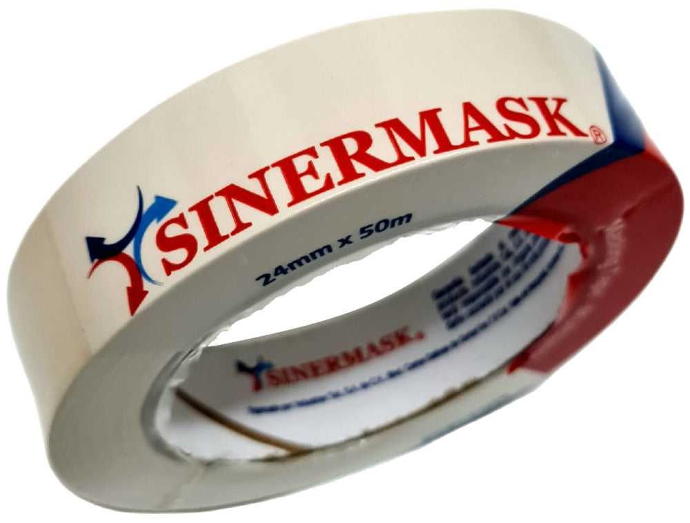 Cinta Adhesiva Masking 106 Multiusos Crema 24mm×50m SINERMASK® 100624 [Pieza] 721672037339