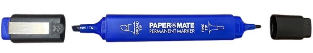 Marcador Permanente Doble Punta Azul PaperMate® [Pieza] 7501009292128