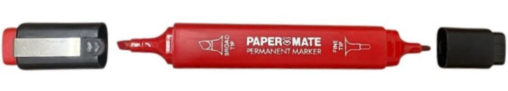 Marcador Permanente Doble Punta Rojo PaperMate® [Pieza] 7501009292135