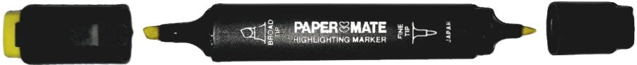 Marcador Textos Doble Punta Amarillo Neón PaperMate® [Pieza] 7501009292074