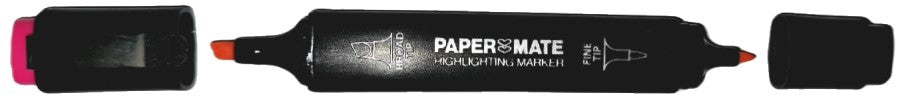 Marcador Textos Doble Punta Rosa Neón PaperMate® [Pieza] 7501009292104