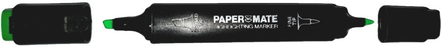 Marcador Textos Doble Punta Verde Neón PaperMate® [Pieza] 7501009292081