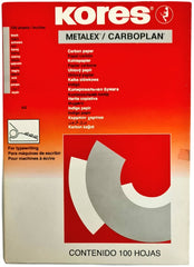 Papel Carbón Metalex® / CarboPlan® c/100 Negro Carta Kores® [Caja] 7501037004304