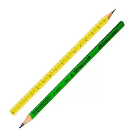 Lápiz Grafito Triangular Reglita #2 Faber-Castell® 935RG B100 [Pieza] 7891360493945