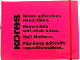 Notas Adhesivas Fluorescente 40hjs Rosa Neón 3×4" Kores® Pieza 7501037009934