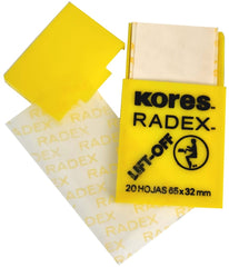 Corrector p/Máquina Radex Amarilllo c/20 Lift Off 65×32mm Kores® 092 [Estuche] 7501037004984 2