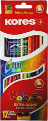 Color de MaderaDoblePunta DúoTriangular c/Sacapunta Doble Color 24 Est.c/12 Kores® 44669 [Estuche] 7501037044669