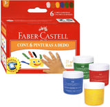 Pintura Digital Lavable p/Dedo 25ml Colores (6) Est.c/6 Faber-Castell® Pieza 7891360460336 2