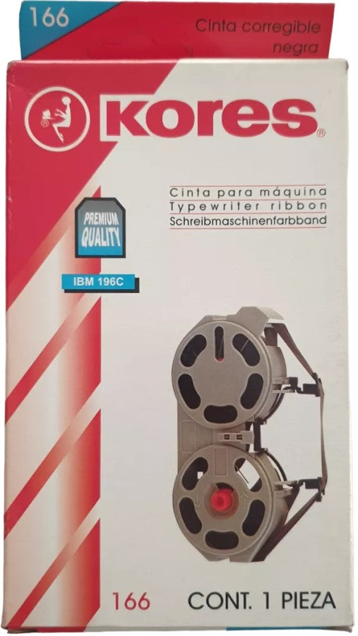 Cinta p/Máquina IBM 196,210,Selec. 166 #166 Kores® [Pieza] 7501037007466