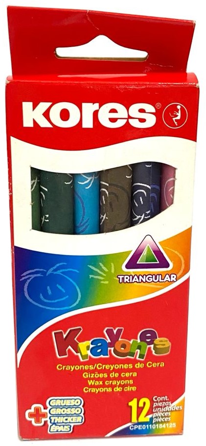 Crayón Triangular Colores Est.c/12 Kores® [Estuche] 7501037052398