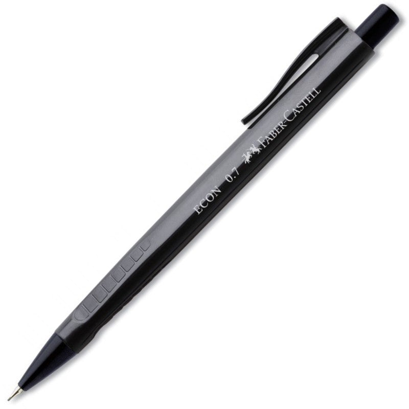 Lapicero ECON™ Triangular 0.7mm Negro c/borrador Faber-Castell® 135110 [Pieza] 6933256621306