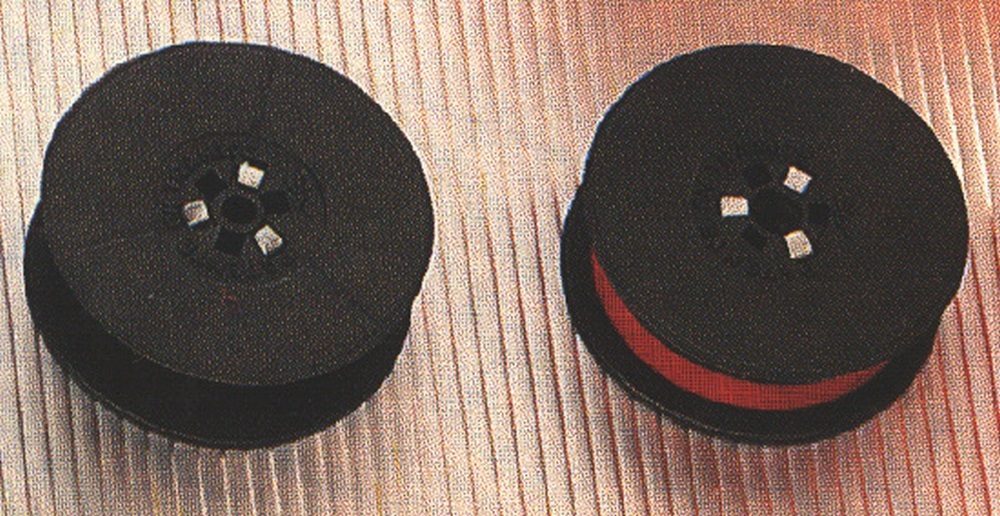 Cinta p/Máquina Secretary Olivetti Nylon Mecan Negro-Rojo Nylo 12.7mm×10m Kores® 223 [Pieza] 7501037007541
