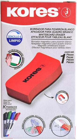 Borrador p/Pizarrón Magnético Fieltro Rojo Kores® 208606 [Pieza] 9023800208606