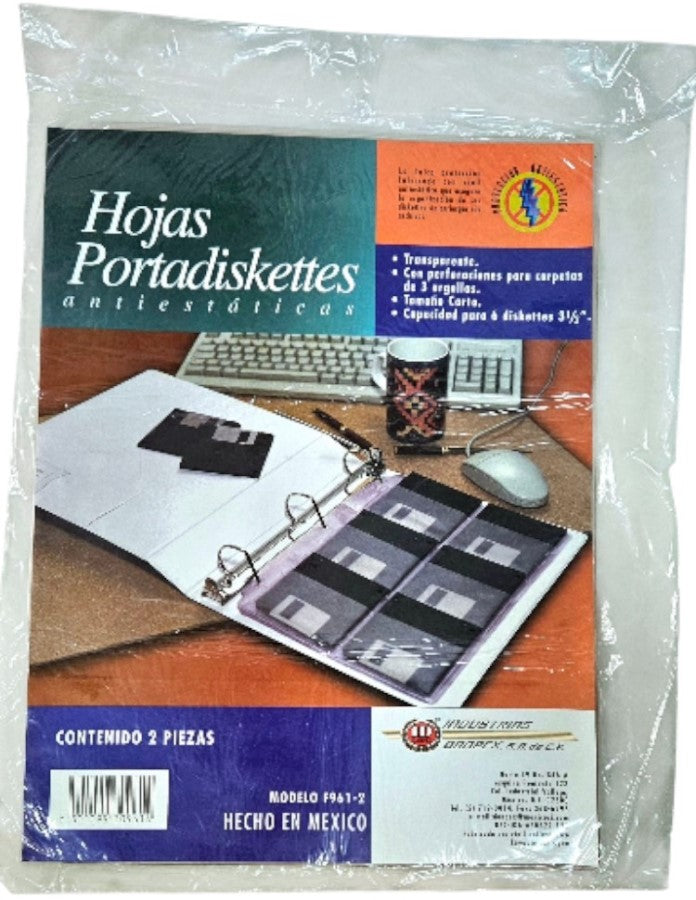 Mica Protectora p/carpeta 3 perforaciones 6 3½×Hoja c/2 Translúcido Carta Danpex® F961-2 [Pieza] 7501099309614
