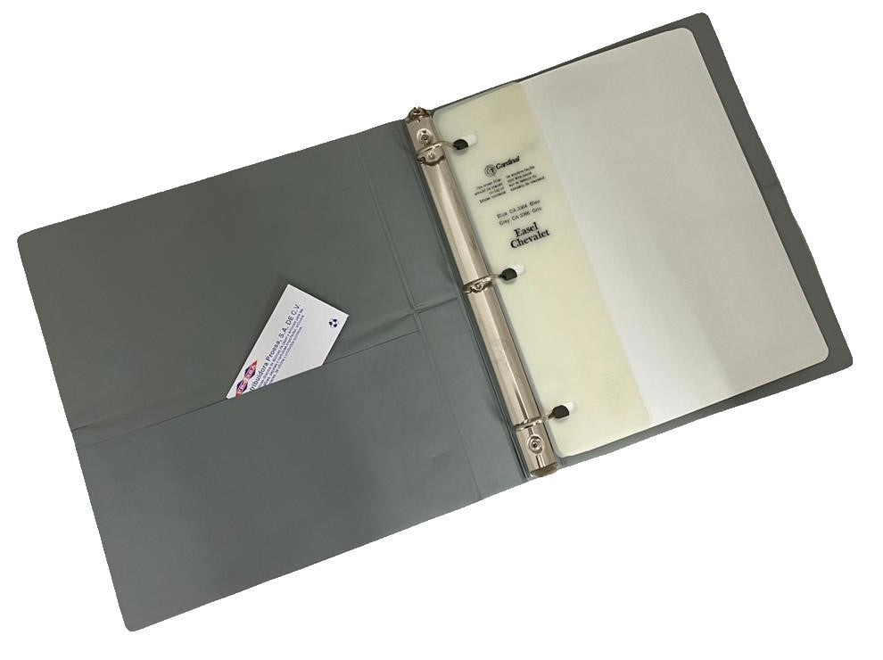 Carpeta 3 Argollas "D" Tipo Atril 1" Gris Carta Cardinal® CA3366 [Pieza] 3