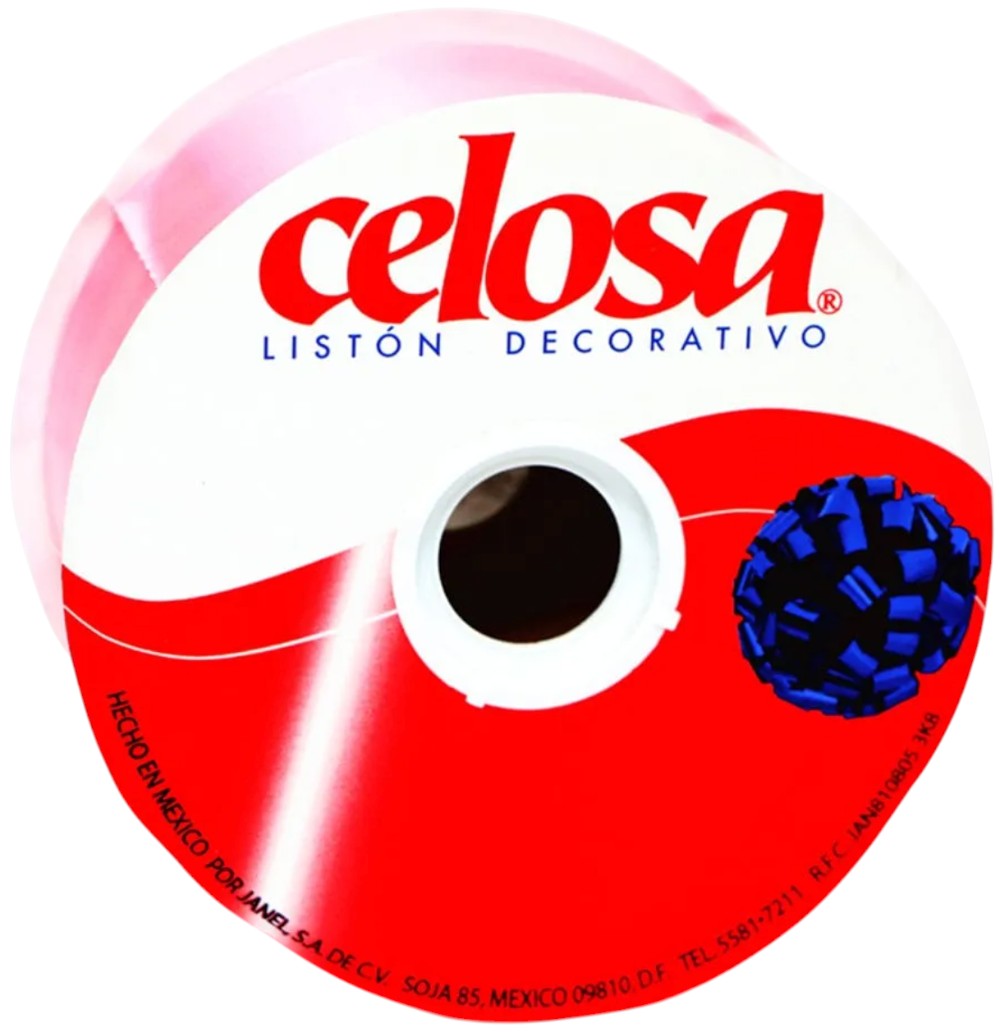 Listón Celosa 019 Liso A-3 Rosa Mexicano20 15mm × 50m Janel® 0190003120 Rollo 02
