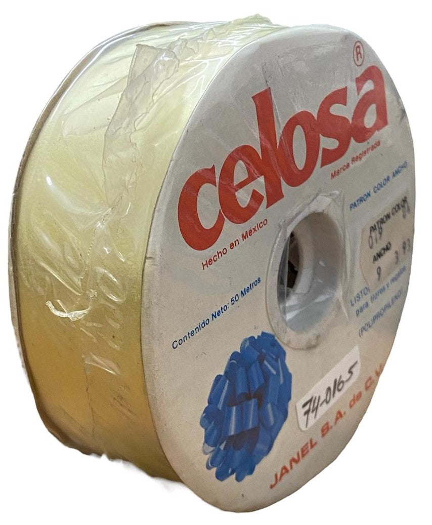 Listón Celosa 019 Liso A-9 Amarillo 04 35mm × 50m Janel® 0190009104 Rollo 01
