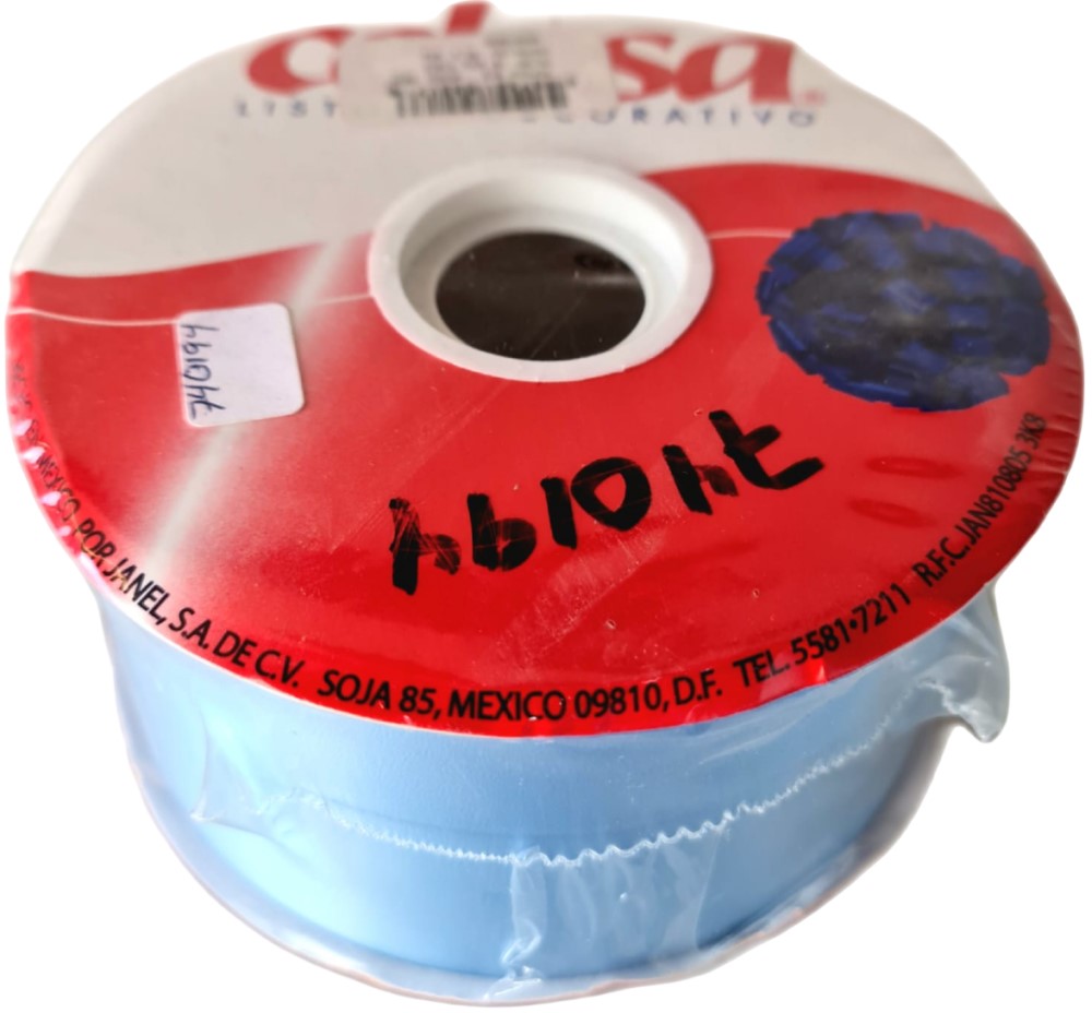 Listón Celosa 019 Liso A-22 Azul Cielo 19 70mm×91.4m Janel® 0190022119 Rollo 607361502176 01