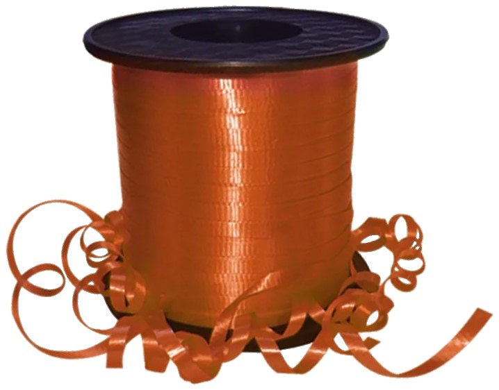 Listón Curling 701 Liso A-1 Naranja 16 4.5mm×457m Janel® 7010001116 Rollo 01