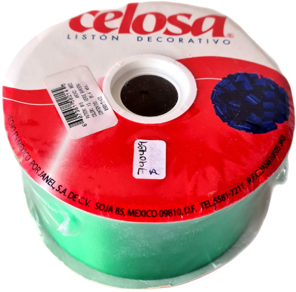 Listón Celosa 019 Liso A-22 Verde Bandera13 70mm×91.4m Janel® 0190022113 Rollo 607361502145 01