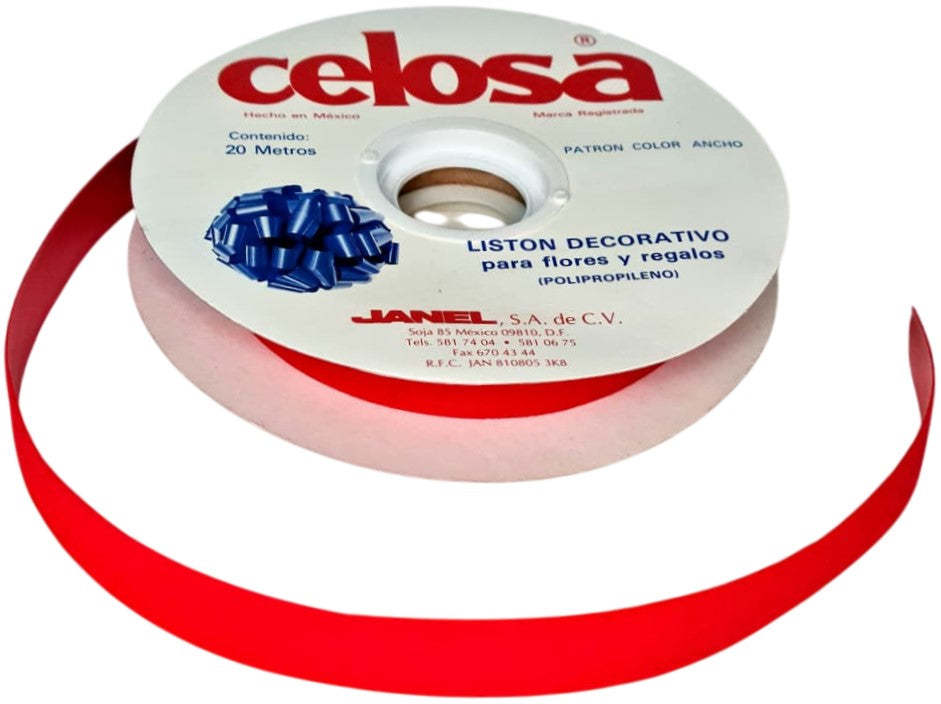 Listón Celosa 390 Terciopelo A-5 Rojo 02 20mm × 20m Janel® 3900005102 Rollo 607361505610 03