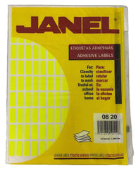 Etiqueta Adhesiva Clásica Fluorescente c/1260 10 ho Amarillo Neón04 #04 8×20mm Janel® c/1260 Bolsa 7