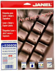 Etiqueta p/Impresora Fólder c/750 30 × Hoja 25hjs Azul 2/3×3-7/16 Janel® J-5366-08 Sobre 75010351059