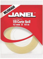 Cinta Adhesiva #119 P.P. Transparente 12mm×10m Janel® 1191210700 [Pieza] 7501035113794
