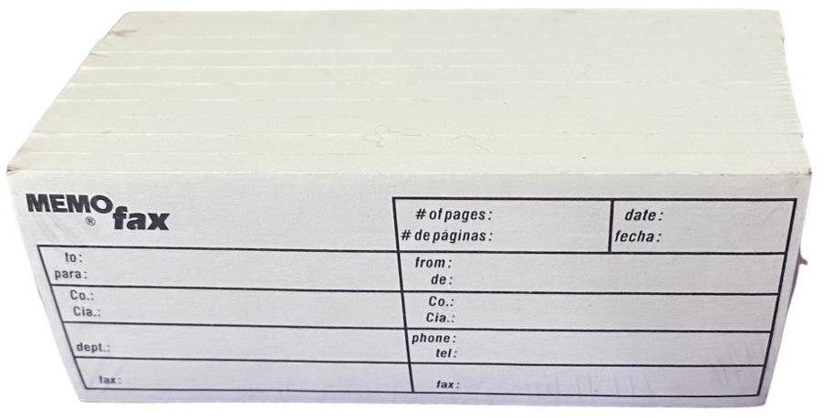 Notas Adhesivas Memofax71 10 Block c/50h 500hj Blanco 1.5×4" Janel® [Pieza] 7501035104211