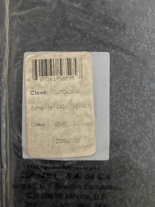 Diamantina Hexagonal C-40 1kg Negro 40 Janel® DMTC400140 Bolsa 607361585957 02