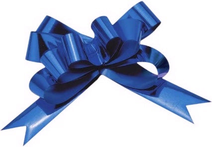 Moño Celomagico 594 Liso Metálico Gigan Azul Rey 08 c/50 Janel® 5940000108 [Caja]