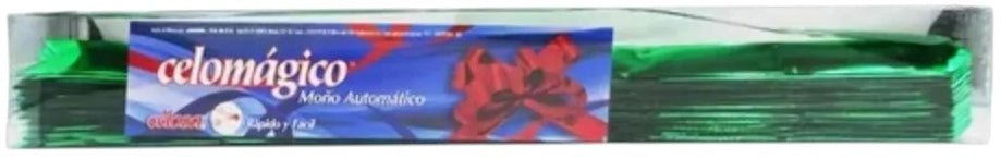 Moño Celomagico 594 Liso Metálico Gigan Verde Bandera13 c/50 Janel® 5940000113 [Caja] 3