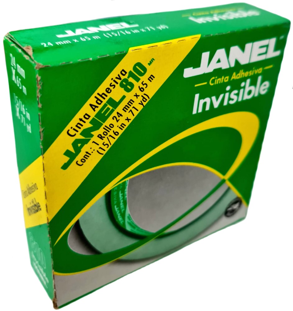 Cinta Adhesiva Invisible #810 Invisible 24mm×65m Janel® 8102465100 [Pieza] 7501035111516 3