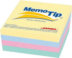 Notas Adhesivas Memotip #54p 400hj Cubo Pastel 3×3" Janel® [Pieza] 7501035102804