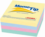 Notas Adhesivas Memotip #54p 400hj Cubo Pastel 3×3" Janel® Pieza 7501035102804