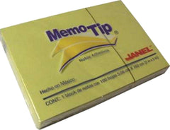 Notas Adhesivas Memotip #56 100hj Amarillo 2×3" Janel® [Pieza] 7501035101722