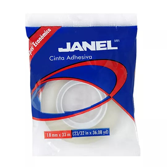 Cinta Adhesiva Empaque #255 Transparente 18mm×33m Janel® Pieza 01