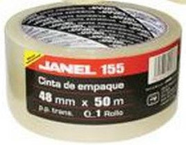 Cinta Adhesiva Empaque #155 Transparente 48mm×50m Janel® 1554850700 Pieza 7501035102330