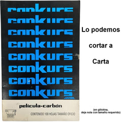 Papel Carbón #900 Conkurs Película c/100 Negro Oficio Janel® [Caja] 7501035100374