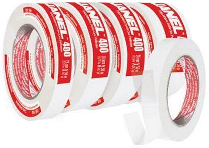Cinta Adhesiva Doble Cara #400 Poliéster 12mm×50m Janel® 4001250100 [Pieza] 7501035101715
