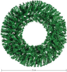Adorno Corona Navideña c/Aro Verde 75cm Janel® 7950030100 [Pieza]