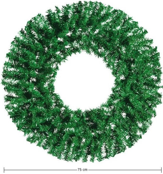 Adorno Corona Navideña c/Aro Verde 75cm Janel® 7950030100 [Pieza]
