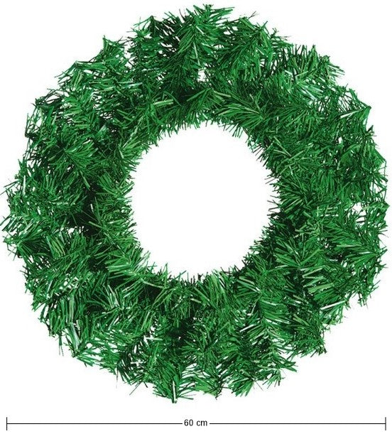 Adorno Corona Navideña Verde 60cm Janel® 7940024100 [Pieza] 607361106718